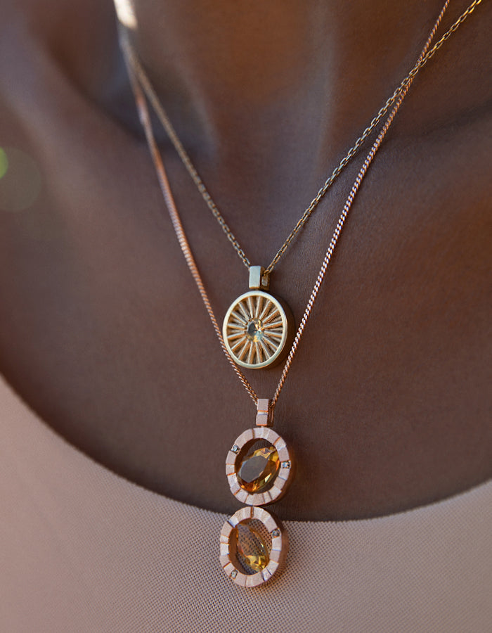 Citrine sun pendant discount
