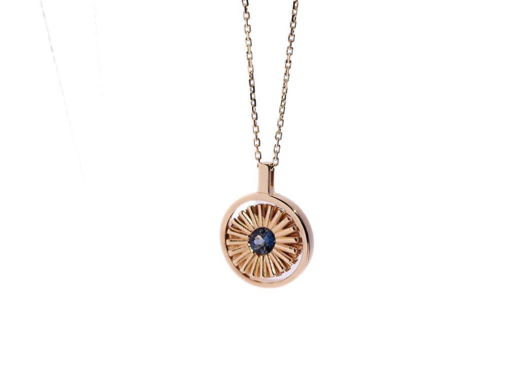 SPINNING SUN NECKLACE PARTI SAPPHIRE